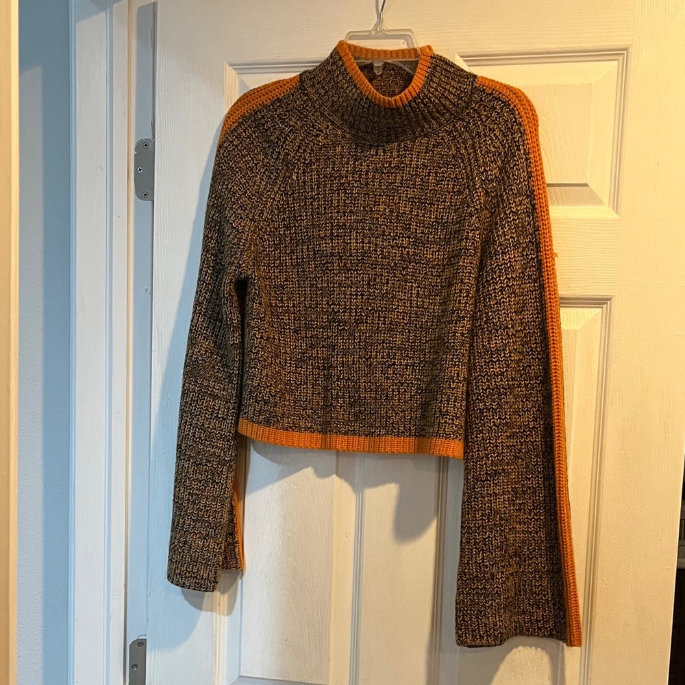 Lush Multitone Cowl Neck Sweater